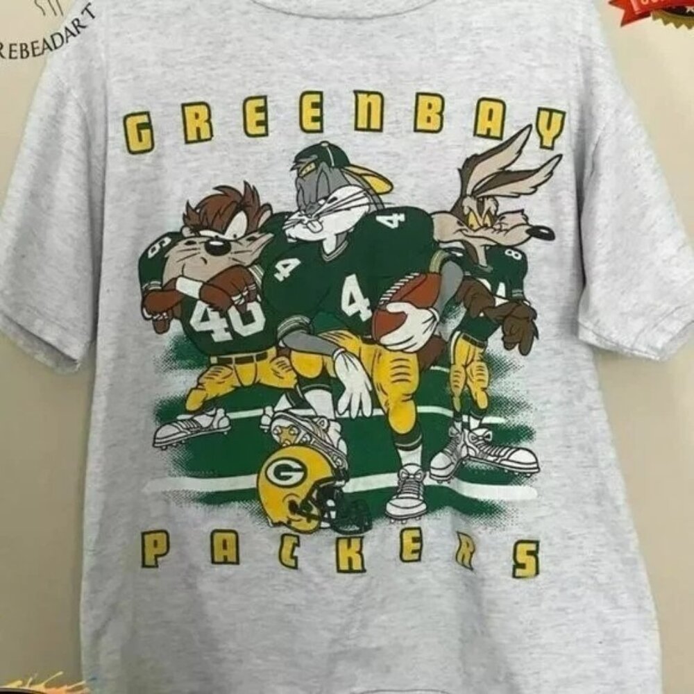 Vintage Style Green Bay Packers Taz Looney Tunes Unisex T-shirt Men Women